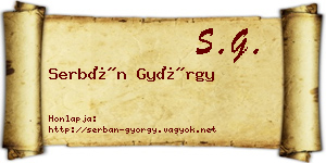 Serbán György névjegykártya