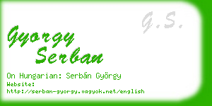 gyorgy serban business card